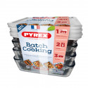 Set of lunch boxes Pyrex Cook & Freeze Crystal Transparent (4 x 1,5 L)