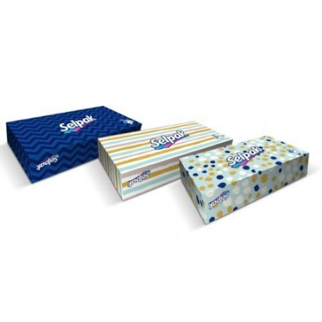 Kosmeetilised salvrätikud SELPAK Standart, 3-kihiline, 50 lehte, valge (2 tk)