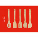 Alpina - Bamboo kitchen utensil set 5 pcs. with container (Graphite)