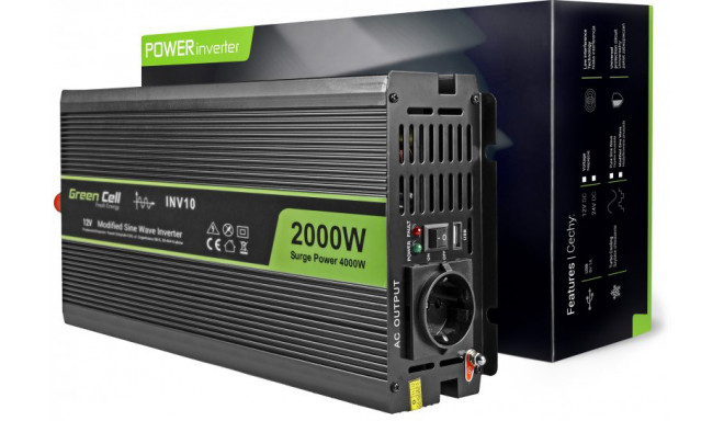 Green Cell car inverter INV10 12V-230V