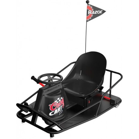 Razor Crazy Cart XL Elektriline driftimine Go kart, Must