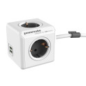 Allocacoc PowerCube Extended USB Grey 1,5m cable