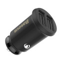 Baseus Grain Car Charger mini nabíječka do auta 2x USB 3.1A černá (CCALL-ML01)