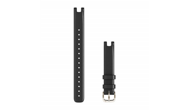 Garmin Lily Bands, 14 mm, L, Black Italian Leather