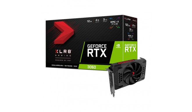 PNY videokaart GeForce RTX 3060 XLR8 REVEL EPIC 12GB GDDR6 8K Ultra HD