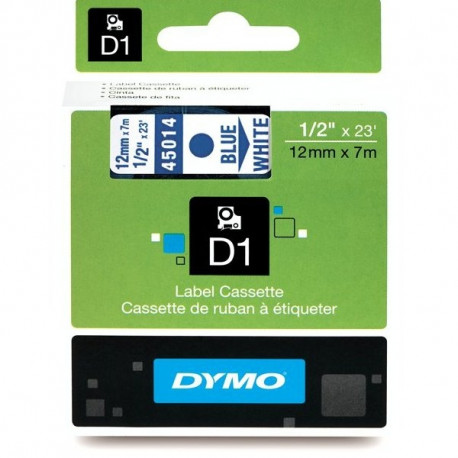 DYMO D1 Juostelė 12mm x7m / mėlynas ant baltos (45014 / S0720540)