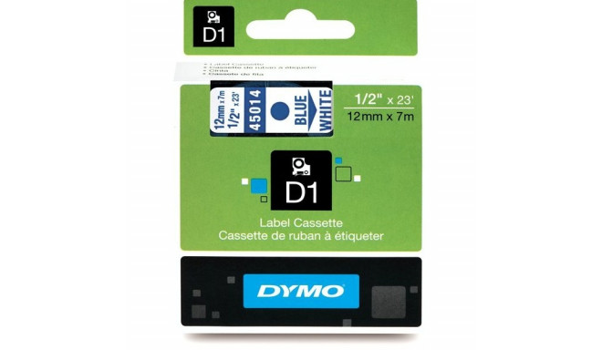 DYMO D1 lint 12 mm x 7 m / sinine valgel (45014 / S0720540)