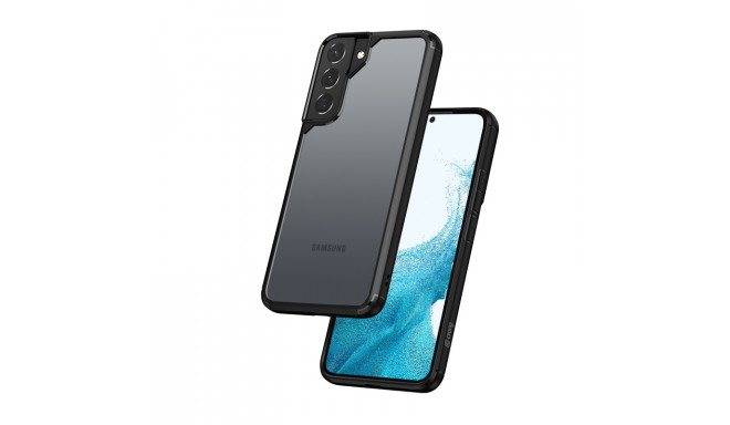 Crong Hybrid Clear Cover - Etui Samsung Galaxy S22+ (czarny)