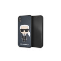 Karl Lagerfeld case for iPhone XR KLHCI61IKPUBL hard case black Iconic Karl Embossed