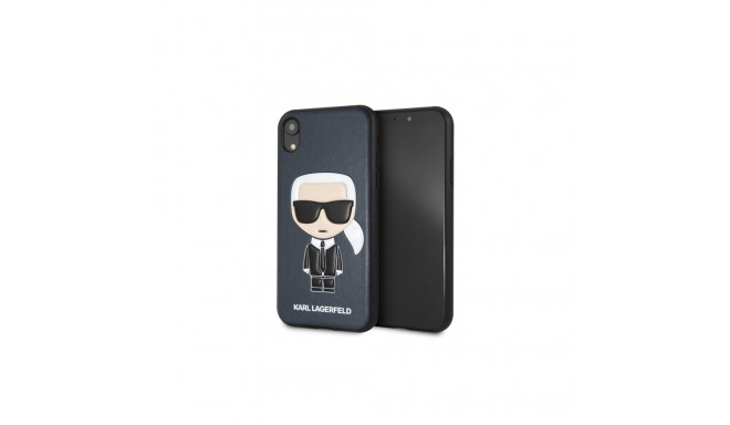Karl Lagerfeld case iPhone XR Iconic Karl Embossed, black (KLHCI61IKPUBL)