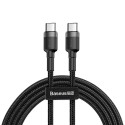 Kabel Baseus Cafule Odolný nylonový kabel USB-C PD / USB-C PD PD2.0 60W 20V 3A QC3.0 1M černo-šedý (