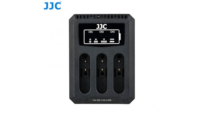 JJC Canon DCH DB110 USB Dual BatteryCharger (voor Ricoh DB 110/ Olympus)