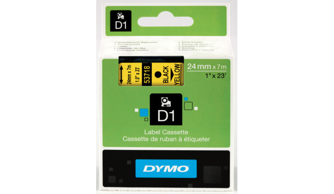 DYMO D1 lint 24mm x7m / must kollasel (53718 / S0720980)