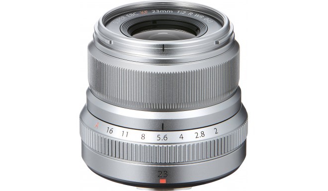 Fujifilm Fujinon XF 23mm f/2.0 R WR objektīvs, sudrabots