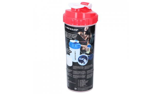 Dunlop - Butelka sportowa shaker z wygodnym zamykaniem 550 ml (czerwony)