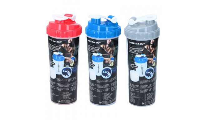 Dunlop - Butelka sportowa shaker z wygodnym zamykaniem 550 ml (szary)