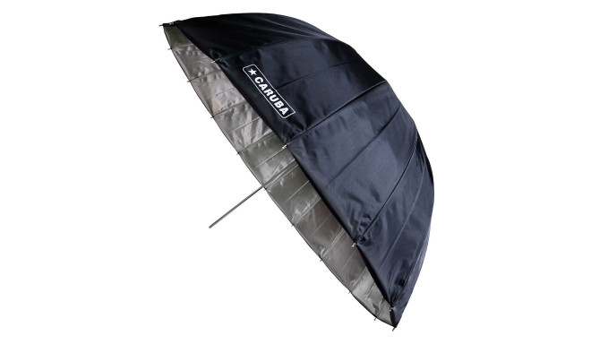 Caruba Deep Umbrella Zilver/Zwart 130 cm