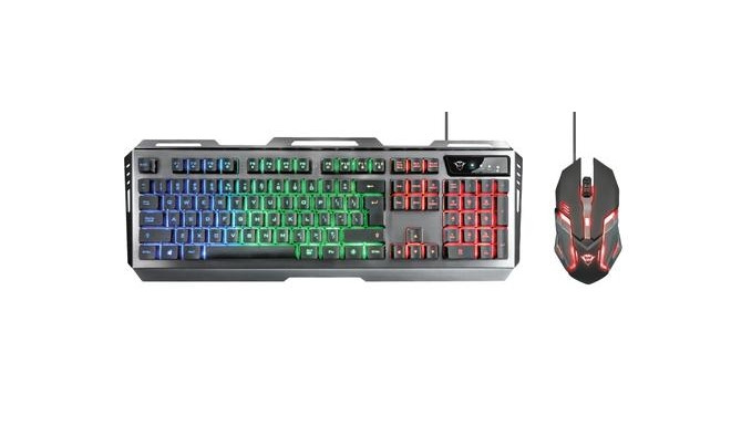 Trust GXT 845 Tural keyboard Mouse included USB QWERTY Black