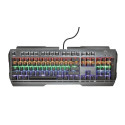 Trust GXT 877 Scarr keyboard USB German Black, Metallic