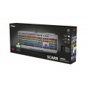 Trust GXT 877 Scarr keyboard USB German Black, Metallic