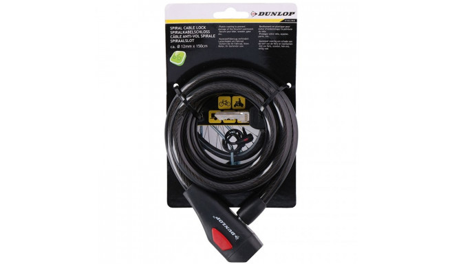 Dunlop spiral cable lock bicycle lock 12 mm 150 cm ST 75570