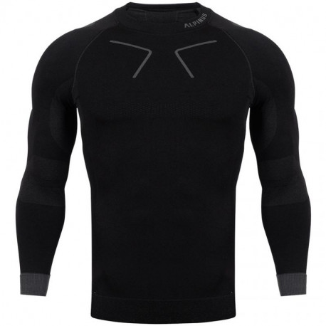 Alpinus Tactical Base Layer Thermoactive Shirt Black and Gray M GT43219 (L)