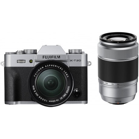 Fujifilm X-T20 + 16-50mm + 50-230mm Kit, hõbedane