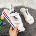 Rieker W V02Y5 wedge sandals white (39)