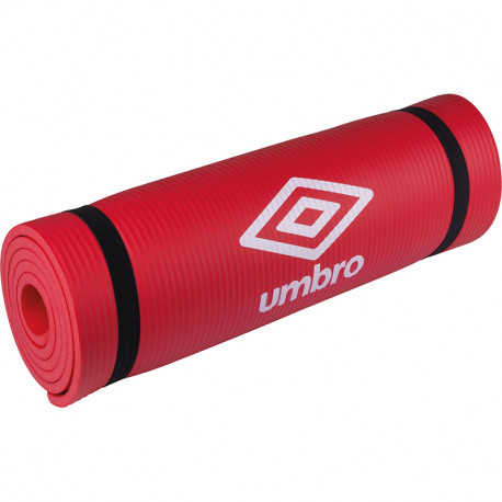 Umbro - Mata do fitness, yoga z taśmą transportową 190x58 cm (czerwony)