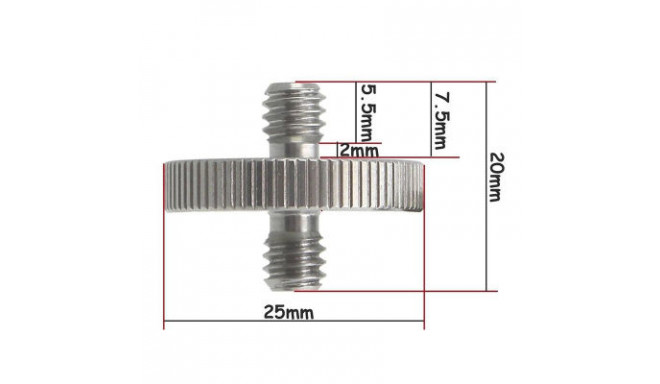 Caruba adapter 1/4" - 1/4" Male