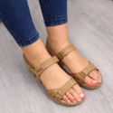 Comfortable brown leather sandals W Helios 205 (38)