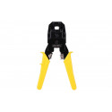 Ethernet сrimper 4/6/8P RJ45/RJ14/RJ12/RJ9 Deli Tools EDL2468 (kollane)