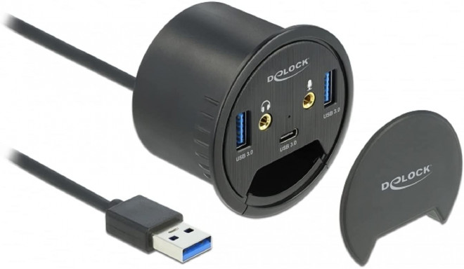 Delock 3P table hub 1xUSB-C + 2xUSB-A + HD - 62794