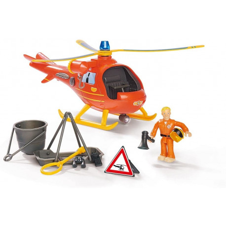 Feuerwehrmann Sam Hubschrauber Wallaby (orange/gelb, Inkl. Figur)