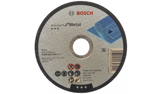 Bosch cutting disc Standard for Metal 125 x 1.6 mm (A 60 T BF)