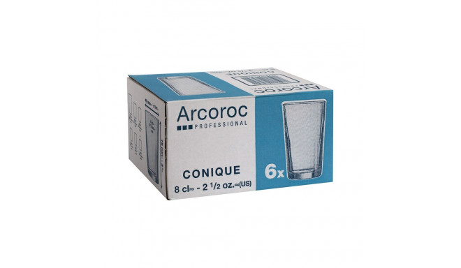 Stikls Arcoroc Conique Caurspīdīgs Stikls (6 gb.) (8 cl)