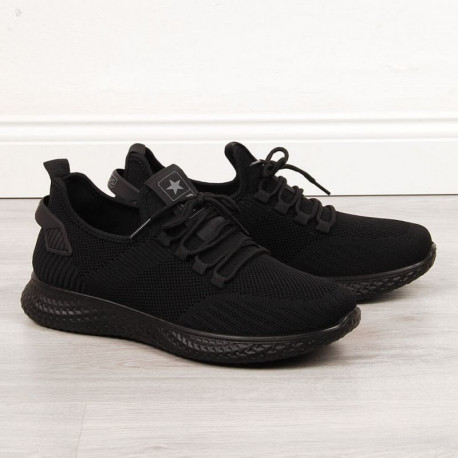 NEWS M EVE266A black textile sports shoes (44)