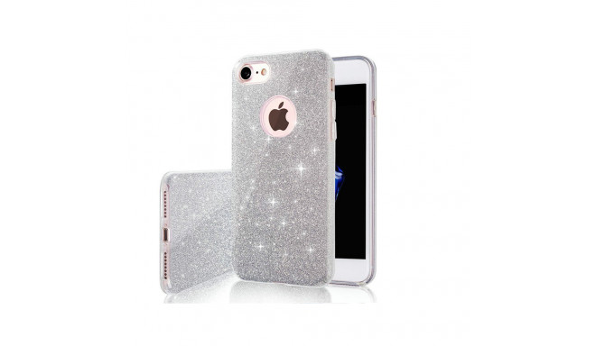Glitter 3in1 case for iPhone XR silver