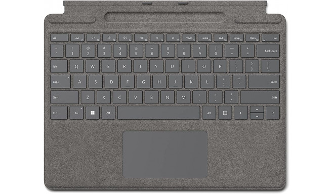 Microsoft Surface Pro Signature Keyboard, keyboard (platinum, DE layout, for Surface Pro 8 and Surfa