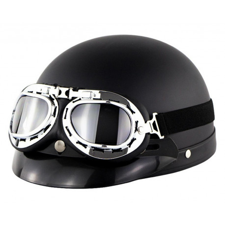 AG221D KASK MOTOCYKLOWY + GOGLE ORZECH