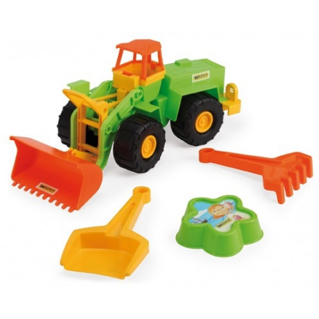 Excavator with sand kit