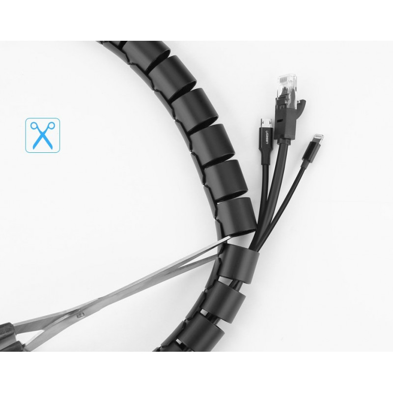 Ugreen mask cable organizer 3m black (30819) - Kaablihaldus - Photopoint