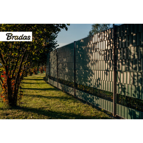 Garden fence screen strip 19cm x 35m, 450g/m² brown