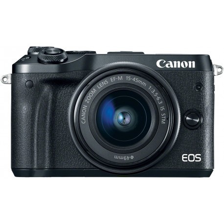 Canon EOS M6 + EF-M 15-45 мм IS STM Kit, черный