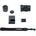 Canon EOS M6 + EF-M 15-45mm + 55-200mm IS STM, black