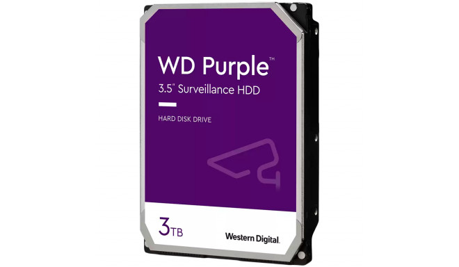 Western Digital HDD Purple 3.5'' 3TB 64MB 5400RPM SATA 6 Gb/s)
