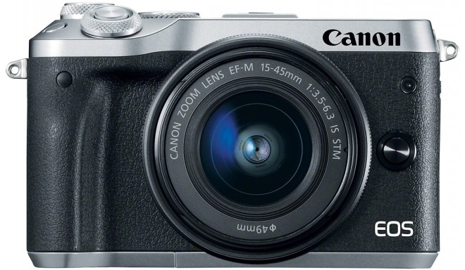 Canon EOS M6 + EF-M 15-45 мм IS STM, серебристый