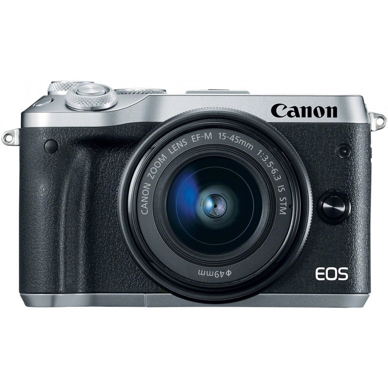 Canon EOS M6 + EF-M 15-45 мм IS STM, серебристый