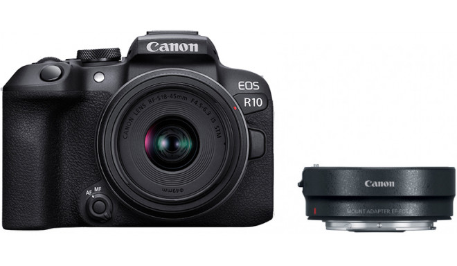Canon EOS R10 + 18-45 мм + адаптер EF-EOS R