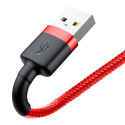 Kabel Baseus Cafule Odolný nylonový kabel USB / Lightning QC3.0 1,5A 2M červený (CALKLF-C09)